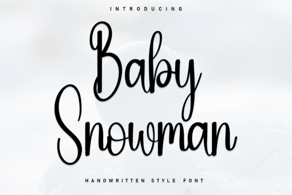 Baby Snowman Font for Handmade Creators