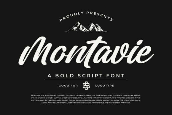 Montavie: A Script Font for Editorial Design and Branding