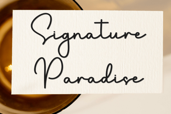 Signature Paradise: A Font That Breathes Life into Your Creations