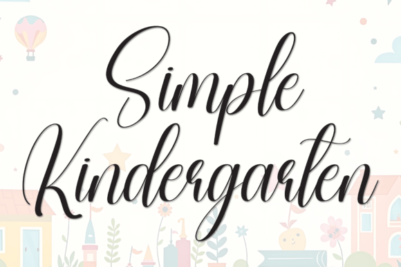 Simple Kindergarten: A Script Font for Elegant Web Design