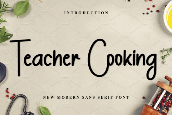 Teacher Cooking: A Festive Font for Seasonal Campaigns