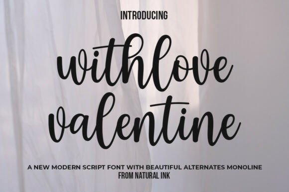 With Love Valentine Font for Handmade Creators